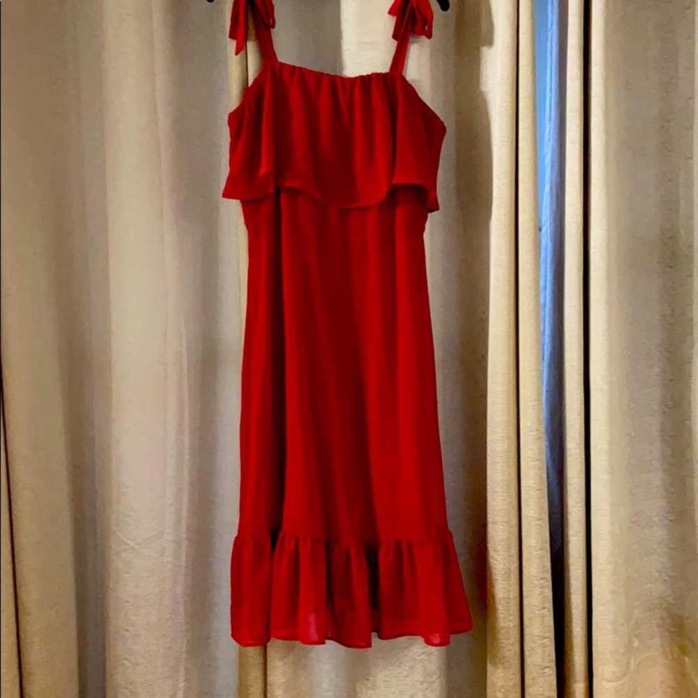 red dress